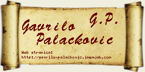 Gavrilo Palačković vizit kartica